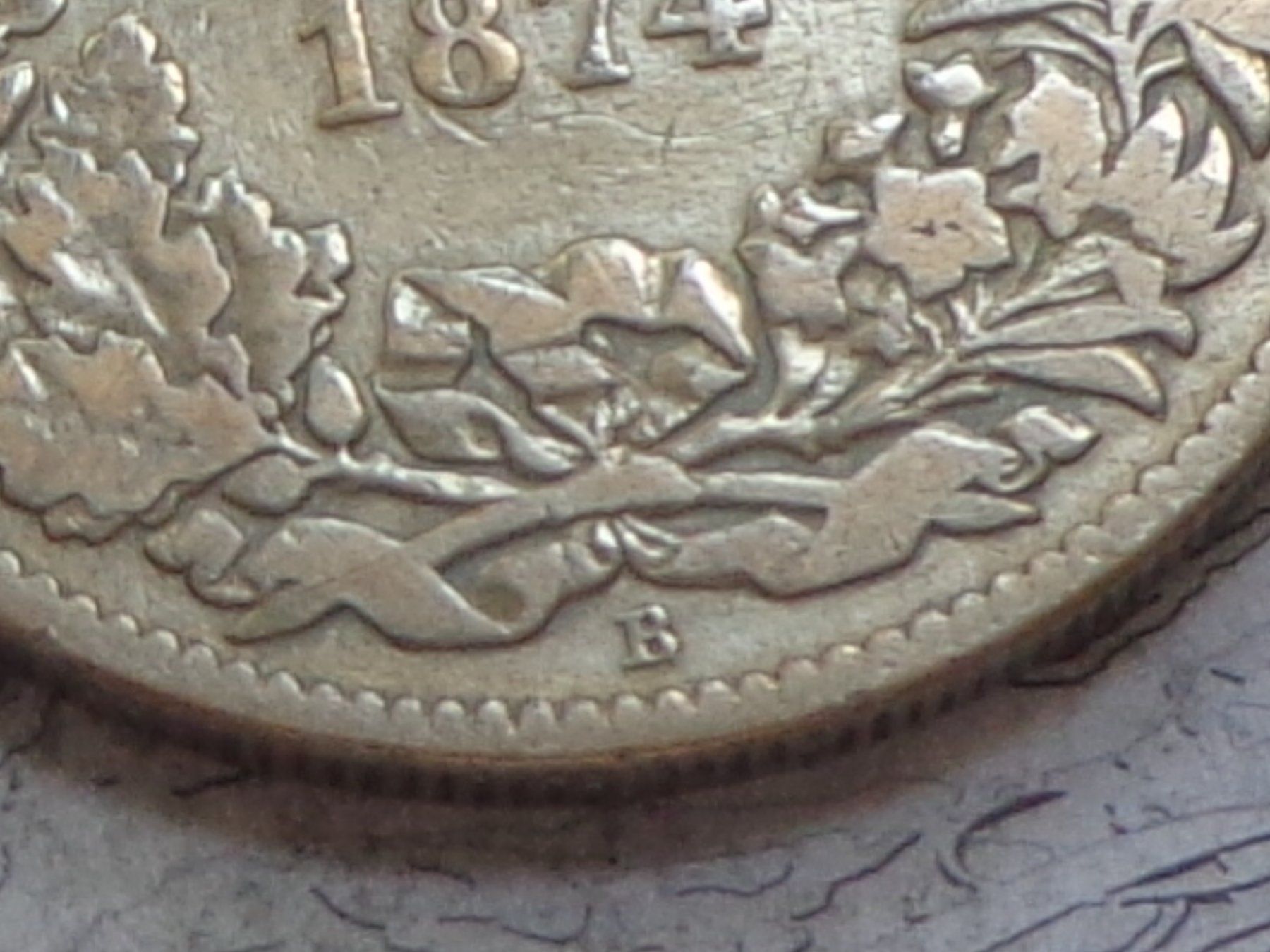 Toutes les monnaies: 5 Fr. 1874 B ( Bern sans le point version plus rare) – D'occasion à Pully par UCA01 1