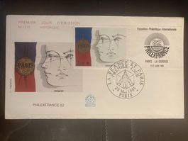 Frankreich 1981 Ersttagsbrief Philexfrance ZF rechts