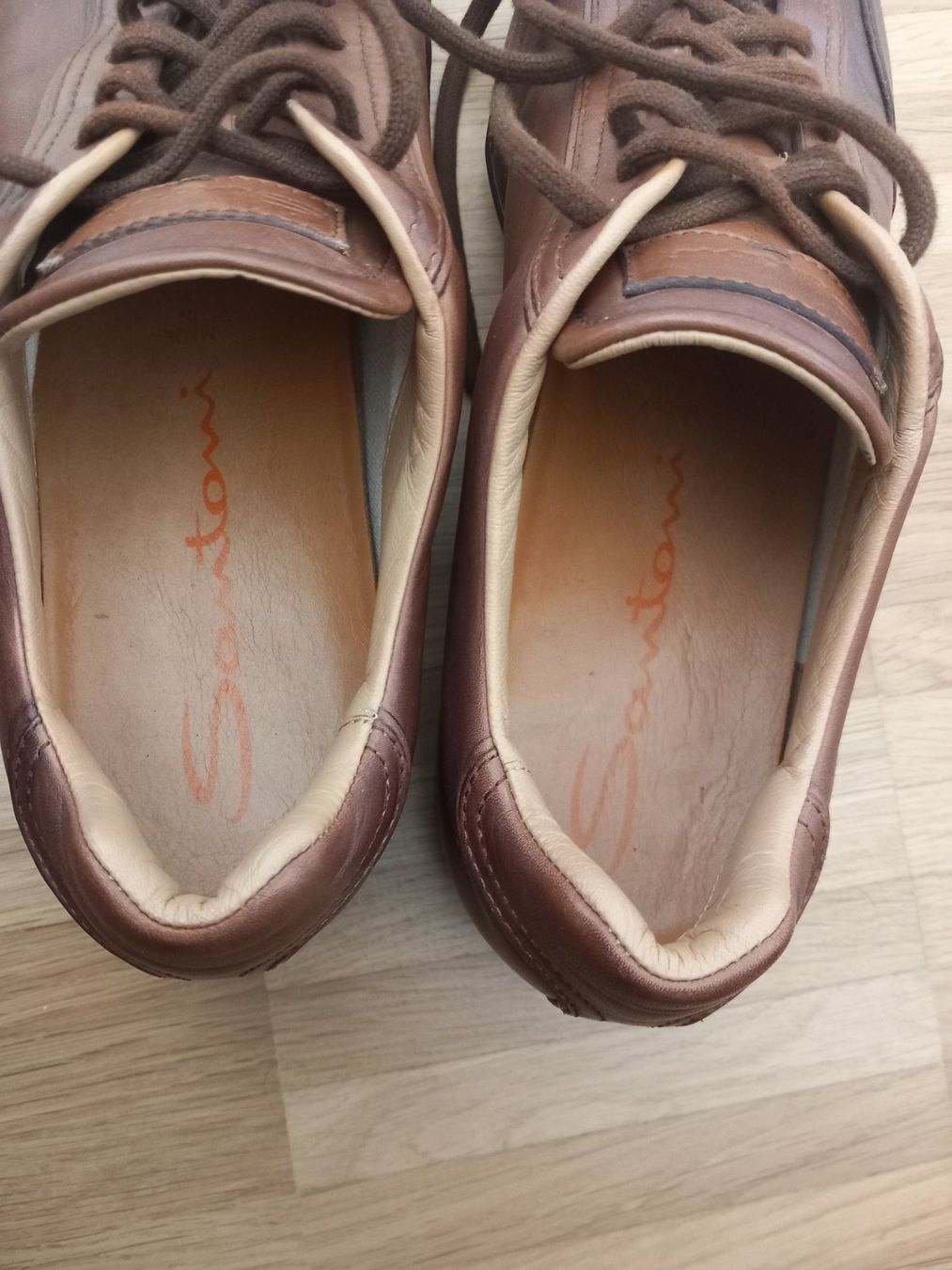 Santoni Scarpe da uomo: Santoni basket en cuir marron foncé – Usato da Le Grand-Saconnex venduto da Rgt87 8