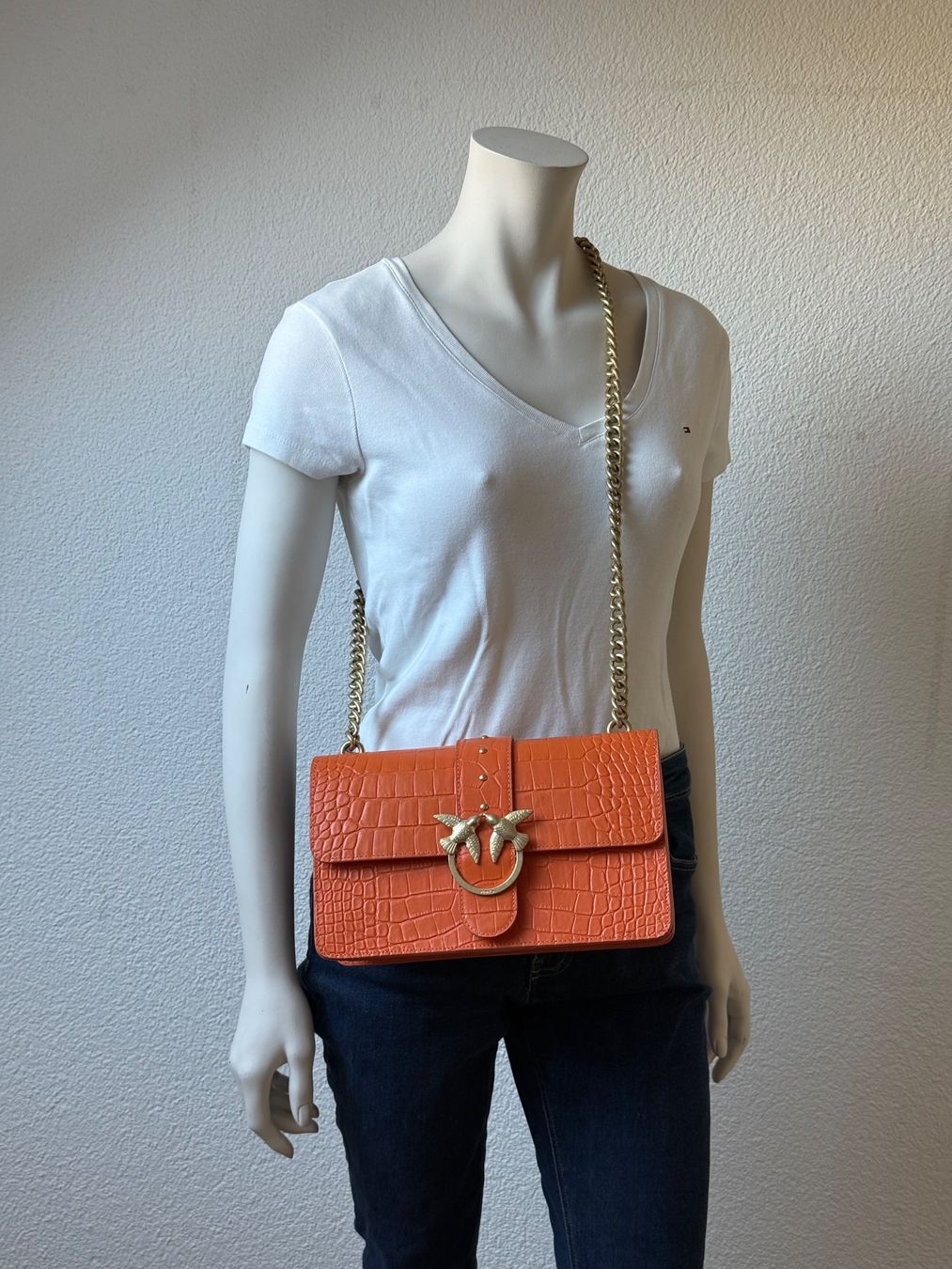 Pinko Borse da donna: PINKO Handtasche croco orange – Usato da Endingen venduto da lisous.closet 1