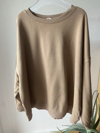H&M Oversize Sweatshirt Beige Gr. XXL Baumwolle