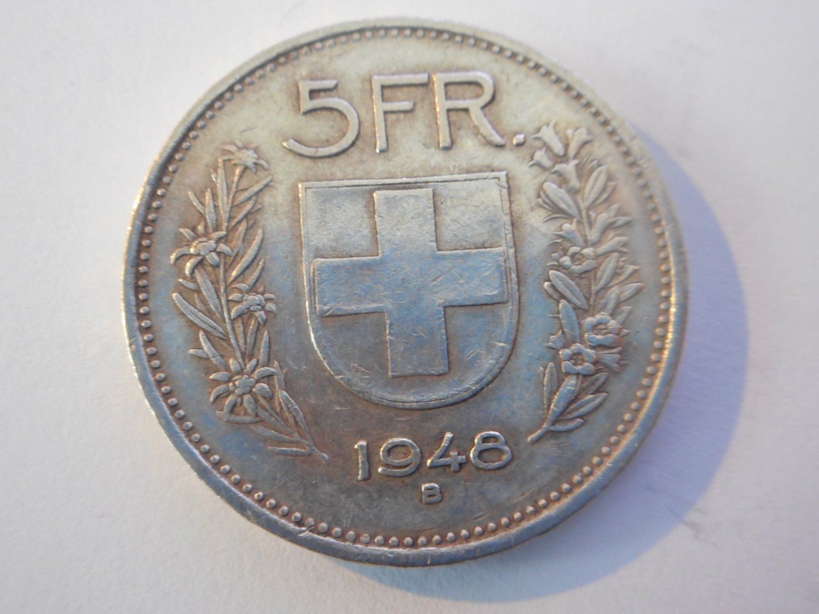 Alle Münzen: 5 Fr. 1948 silber  rar – Gebraucht aus Kriegstetten von pizlad2010