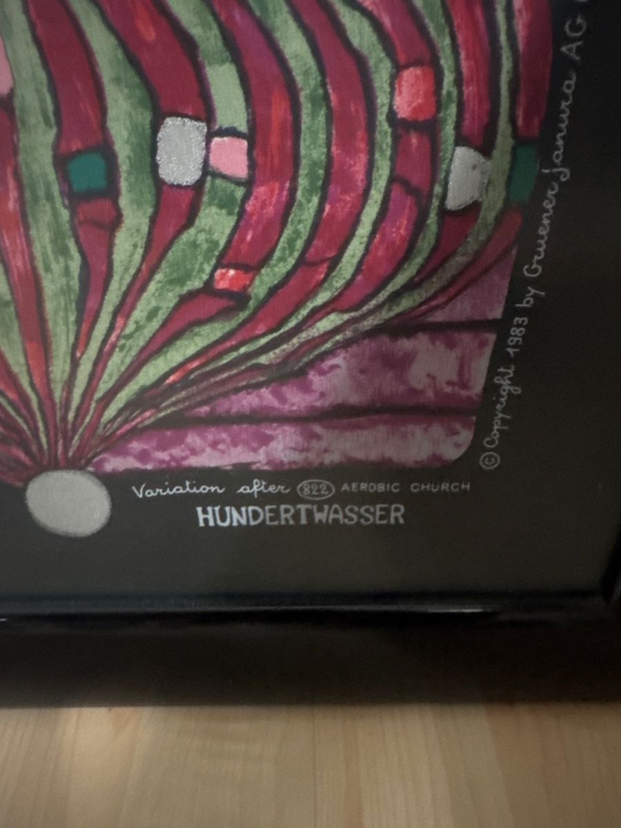 Foto & Immagini: Hundertwasser Seidentuch gerahmt mit Glas – Usato da Ehrendingen venduto da Sansav 1