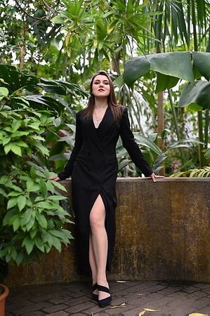 Schönes schwarzes Blazerkleid Kleid Jacke S