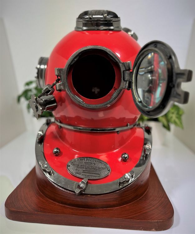 US Navy Taucherhelm Mark V Tiefseetaucher Taucherhelm Mit