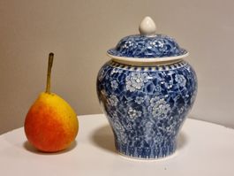 Porzellan Deckelvase 13 cm – Blau Weiss – Ginger Jar