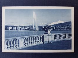 Alte Postkarte Genève - Jet d'Eau et le Mont-Blanc