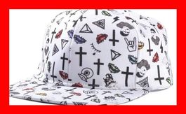 Basecap Punk Anarchie Kirche Icons WEISS Anarchy Baseball