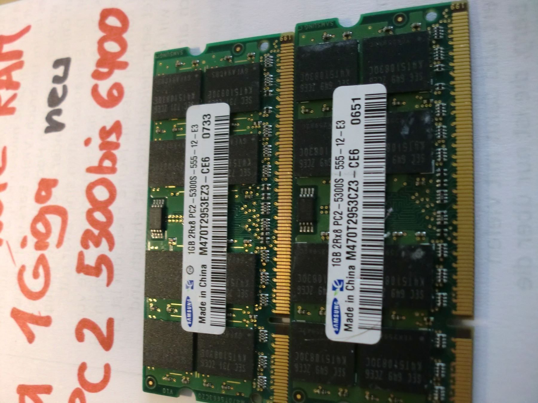 Notebook: 2x ddr 2 notebook ram a 1 giga – Nuovo (secondo la descrizione) da wila venduto da audi48 1