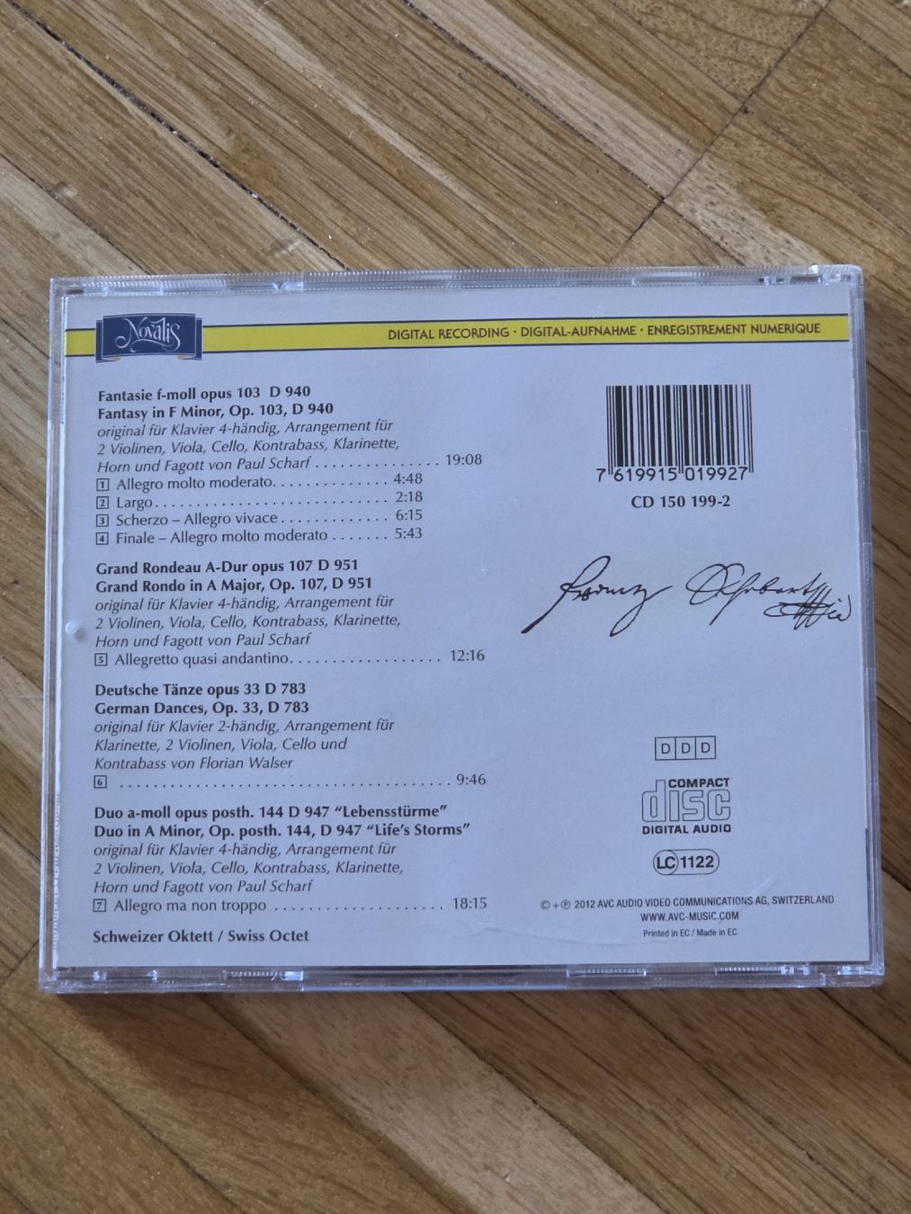CD: CD: Schubert - Lebensstürme: gespielt vom Schweizer Oktett – Usato da Aesch BL venduto da immon 1