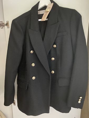 Blazer femme Esqualoo noir avec boutons dorés T36 neuf