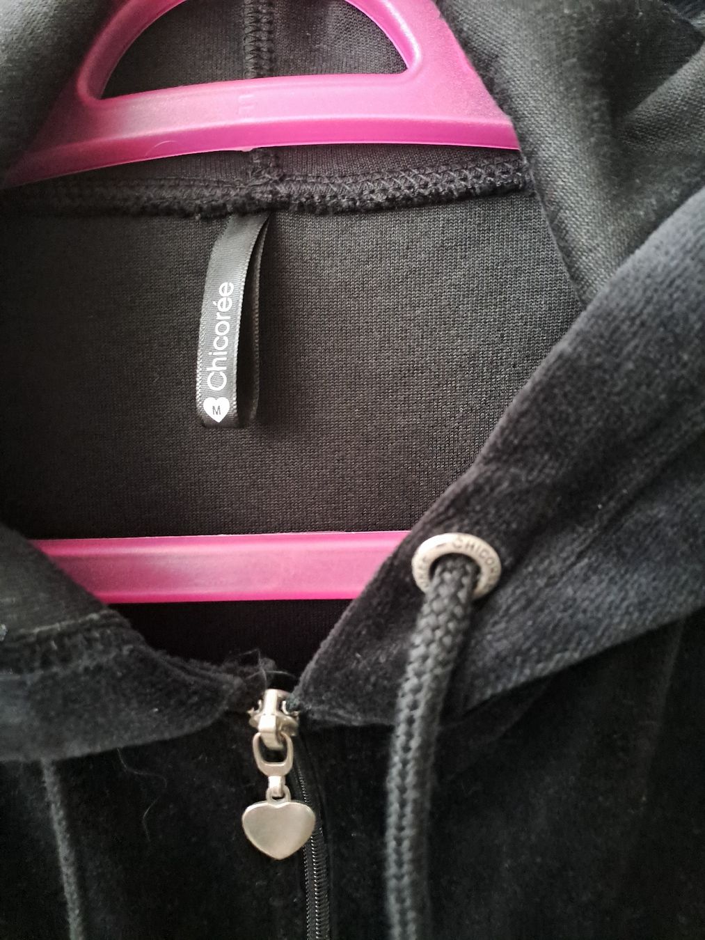Giacche: Damen Samt Kapuzenjacke Chicoree Schwarz Gr. M – Usato da Rickenbach LU venduto da bishiida 1