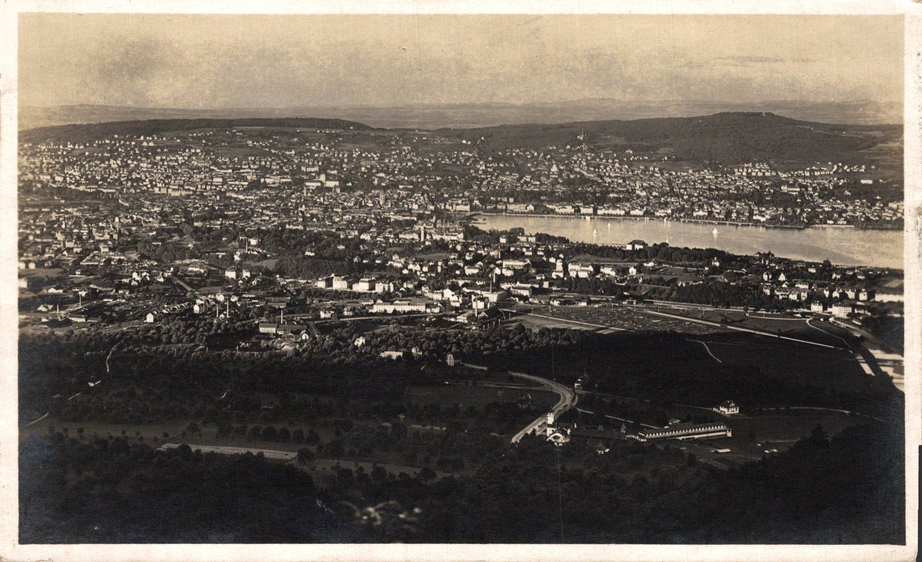 Cartoline postali: Zürich vom Uetliberg aus – Usato da Bronschhofen venduto da Astore