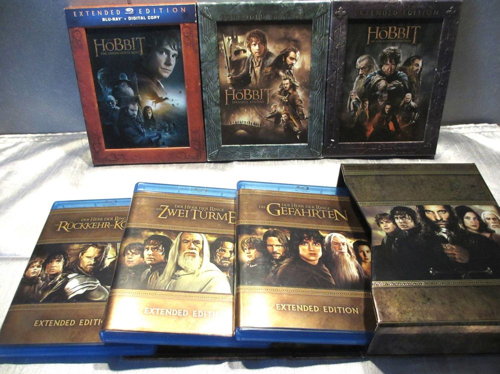 Bluray Herr Der Ringe And Hobbit Einzel Extended Trilogien Kaufen Auf Ricardo