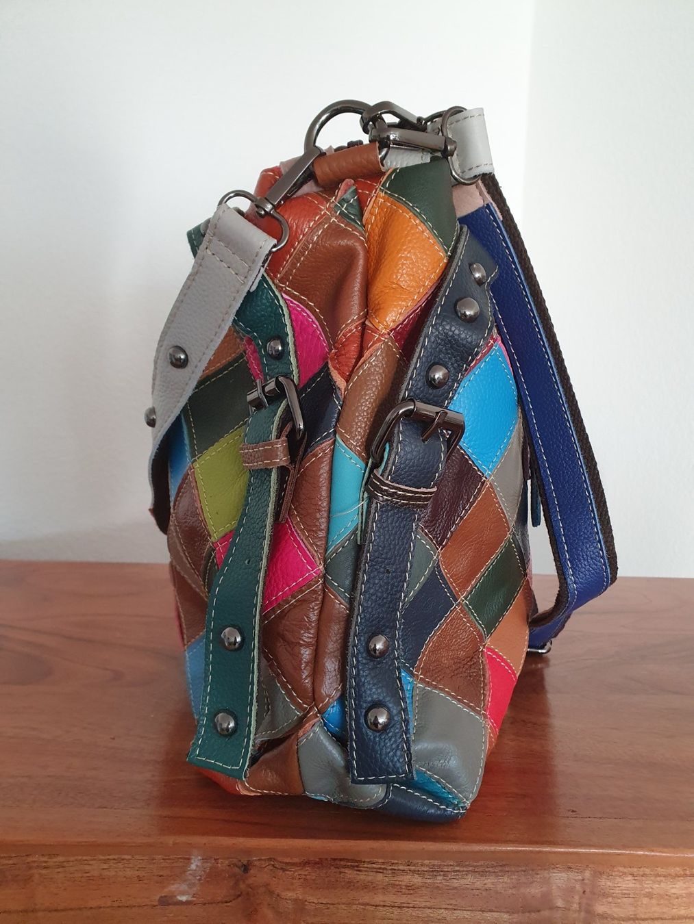 Borse da donna: Handtasche aus Leder, Patchwork,bunt – Nuovo (secondo la descrizione) da Basel venduto da Anghkorwatt 1