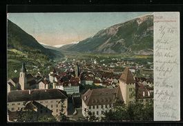 AK Chur, Blick gegen das Oberland, 1904