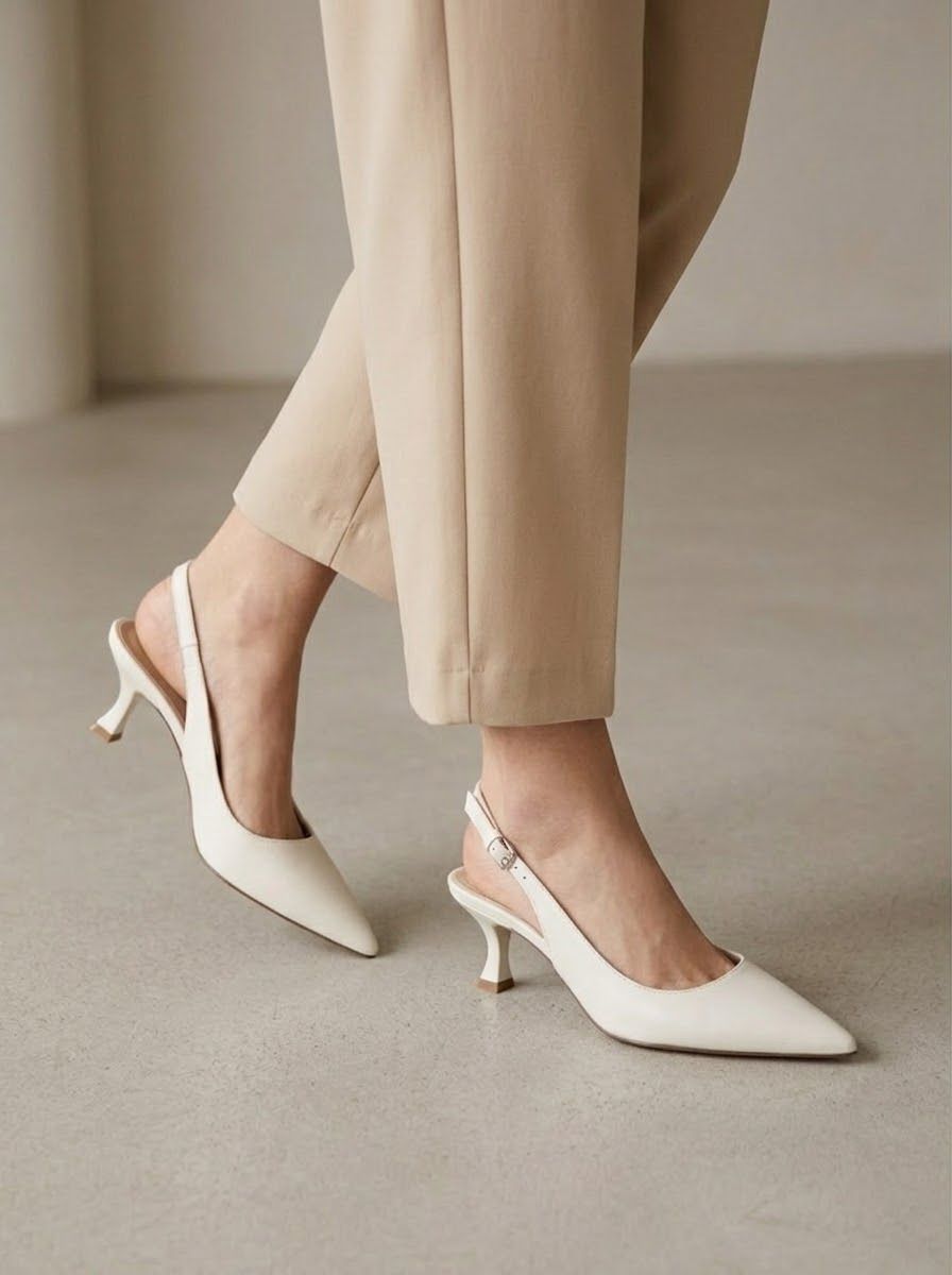 Mango Scarpe da donna: Escarpins slingback Mango blanc cassé – Usato da Echichens venduto da unideks 3