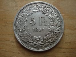 (H6) 5 Franken 1851
