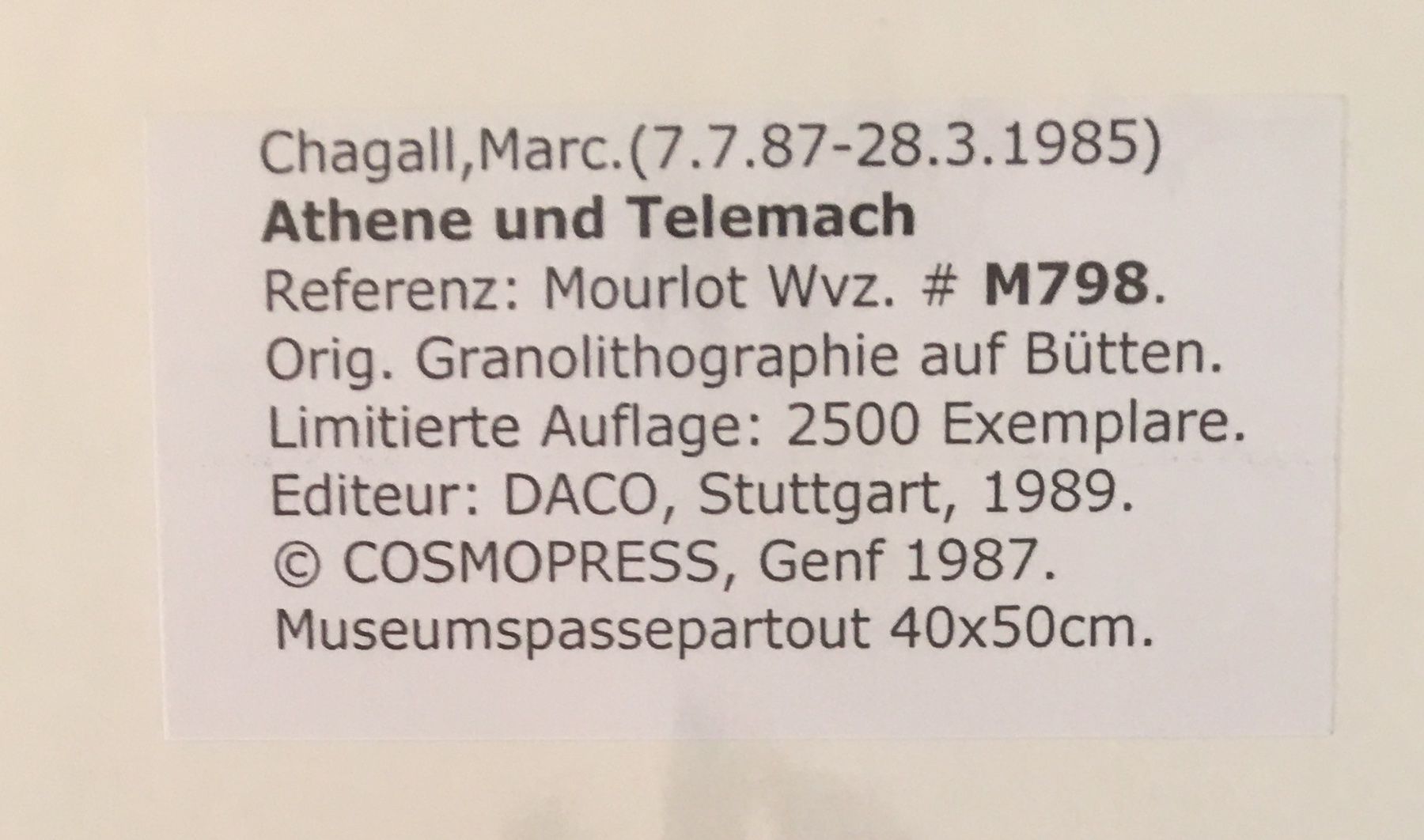 Grafica & Litografie: Marc Chagall "Homer Die Odyssee" 3 Lithographien – Usato da Nennigkofen venduto da waltraub 5