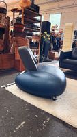 Leolux Pallone Designer Sessel blau / grau Leder