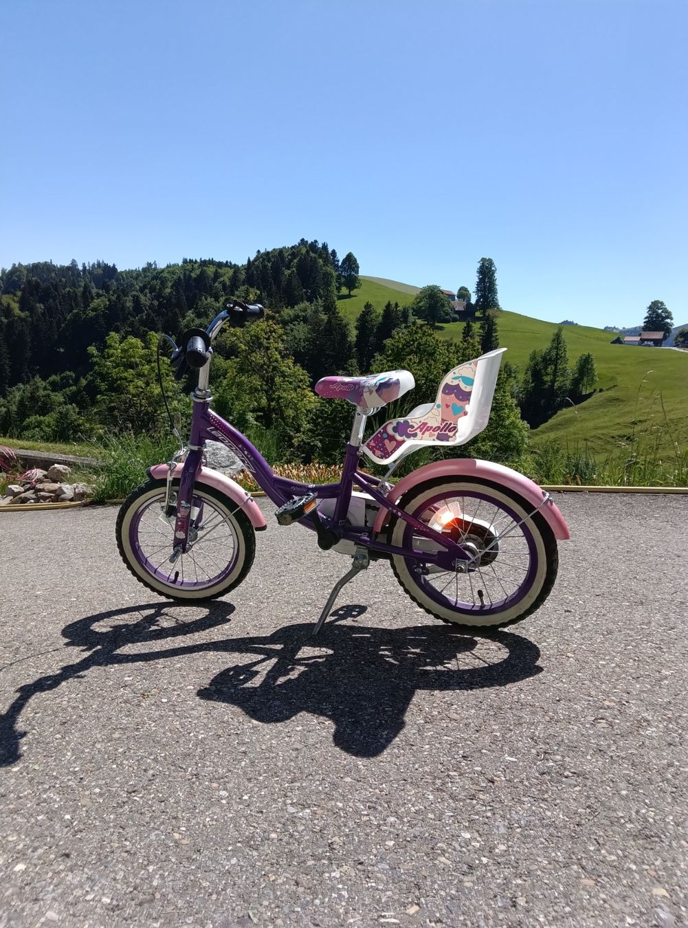 Biciclette: Kindervelo mit Puppensitz – Usato da Schachen b.Herisau venduto da as.bergli