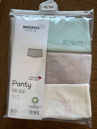 Lot de 3 culottes panty taille 98 - 104  NEUF