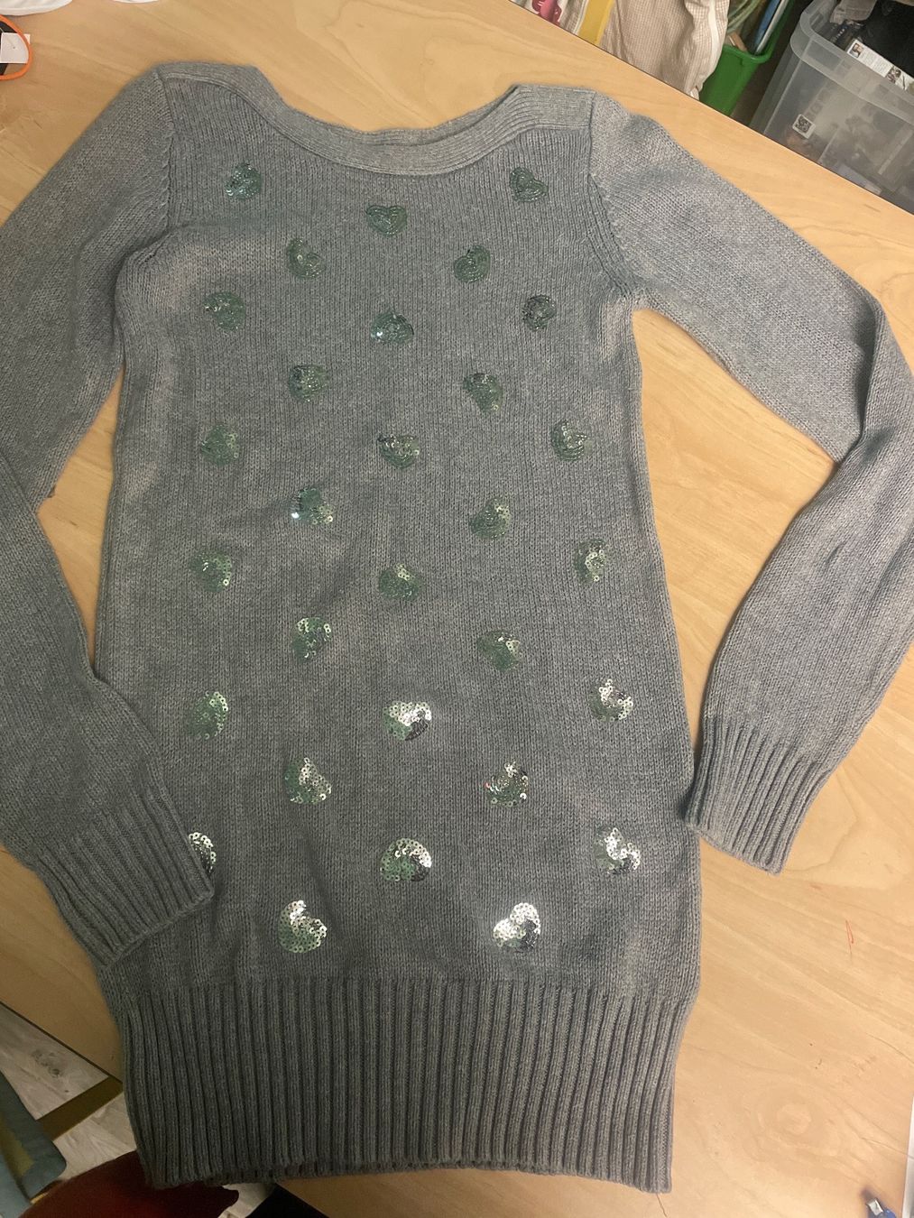 H&M Kleider & Röcke: Graues H&M Strick Kleid Gr.170 – Gebraucht aus Obergerlafingen von cabo4