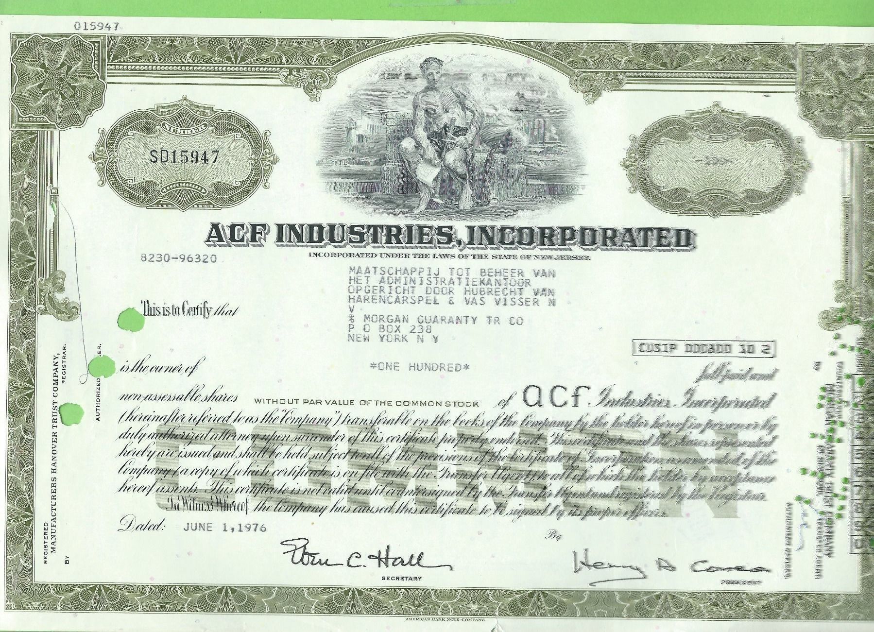 Tutti le monete: ACF Industries, Inc. 1976 – Usato da Zürich venduto da t24_de