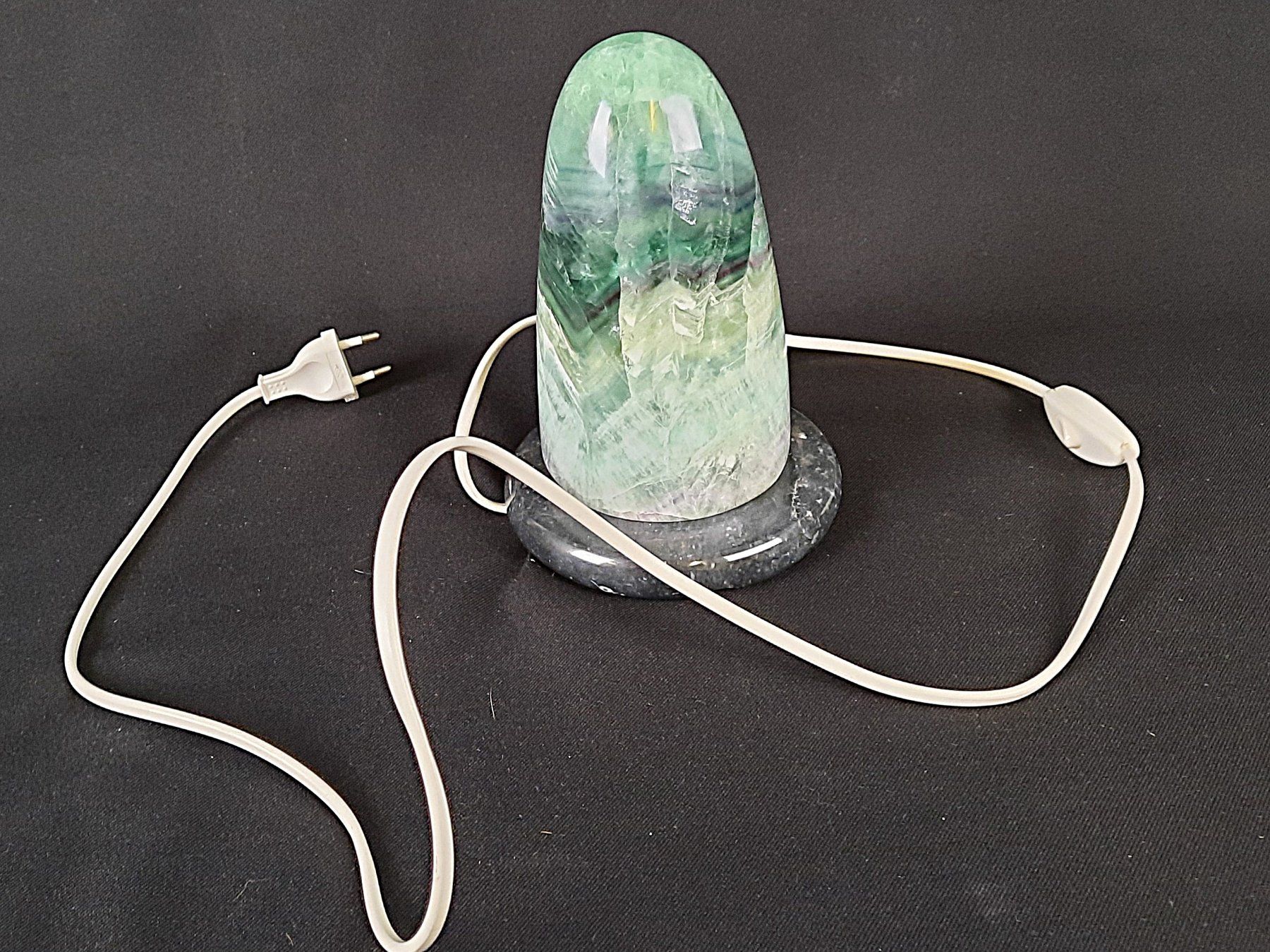 Lampade: Fluorit-Steinlampe Grün/Türkis – Usato da Beinwil am See venduto da Restwert_Beinwil