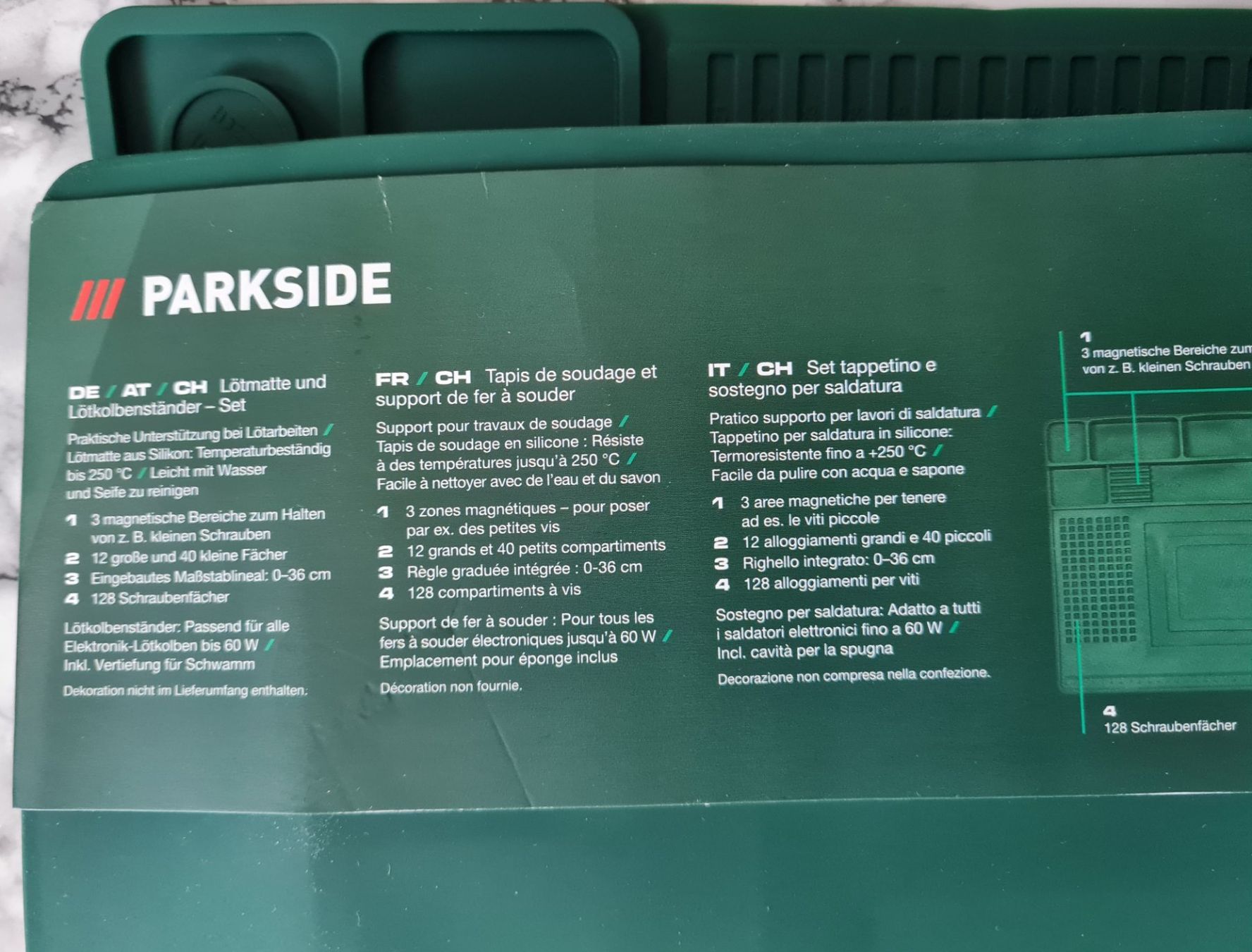 Parkside Tutti gli attrezzi: Lötmatte mit Ablageständer Fabrikneu – Nuovo e nell'imballaggio originale da Horw venduto da Arta20000 4
