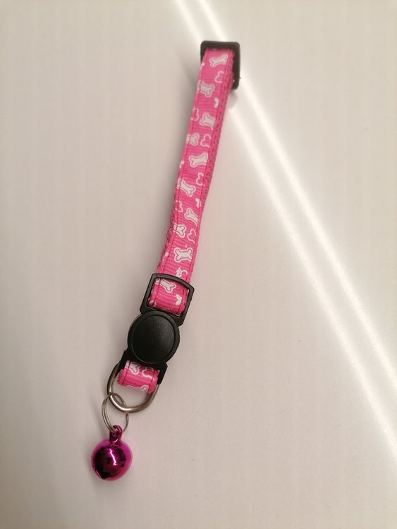 Nobby Katzenhalsband LOVE Pink - Verstellbares Nylon Halsband Mit Glöckchen & Sicherheitsverschluss