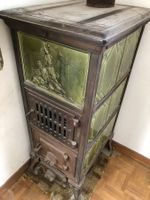 Vintage Kachelofen, mit Keramikdekoration, für Holz