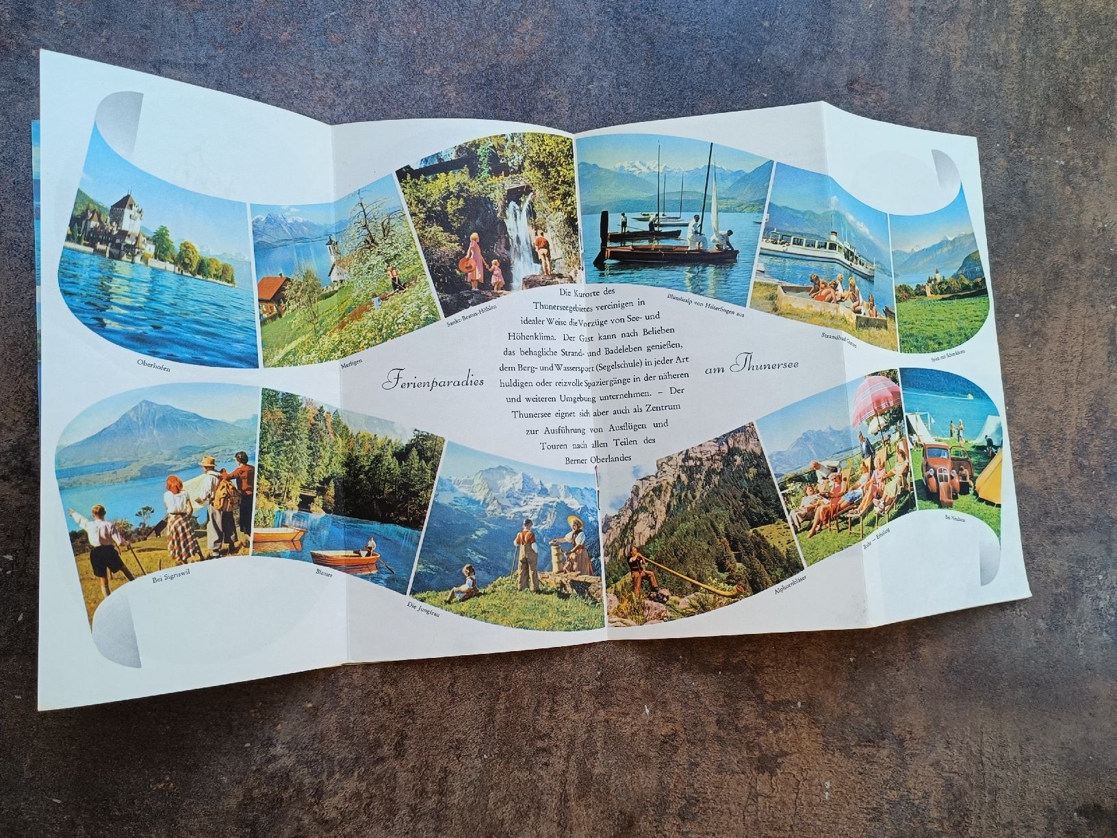 Documents: Alter Prospekt / Thunersee - Berner Oberland ca. 1950 – D'occasion à Brugg AG par Ente015 2