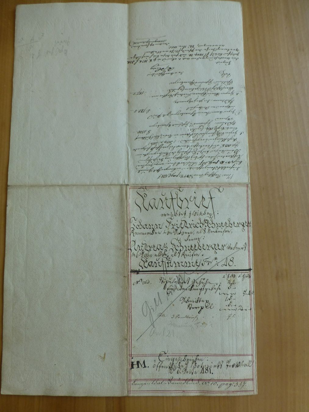 Documenti: Langenthal/ Schoren. 16. August 1832 – Usato da Bettlach venduto da 1saurer 6