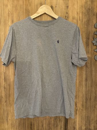 T-Shirt Polo Ralph Lauren grau Logo Stickerei guter Zustand 