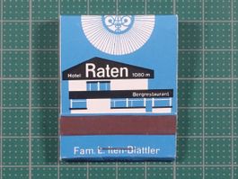 Hotel Bergrestaurant RATEN, alte Zündhölzer, Oberägeri