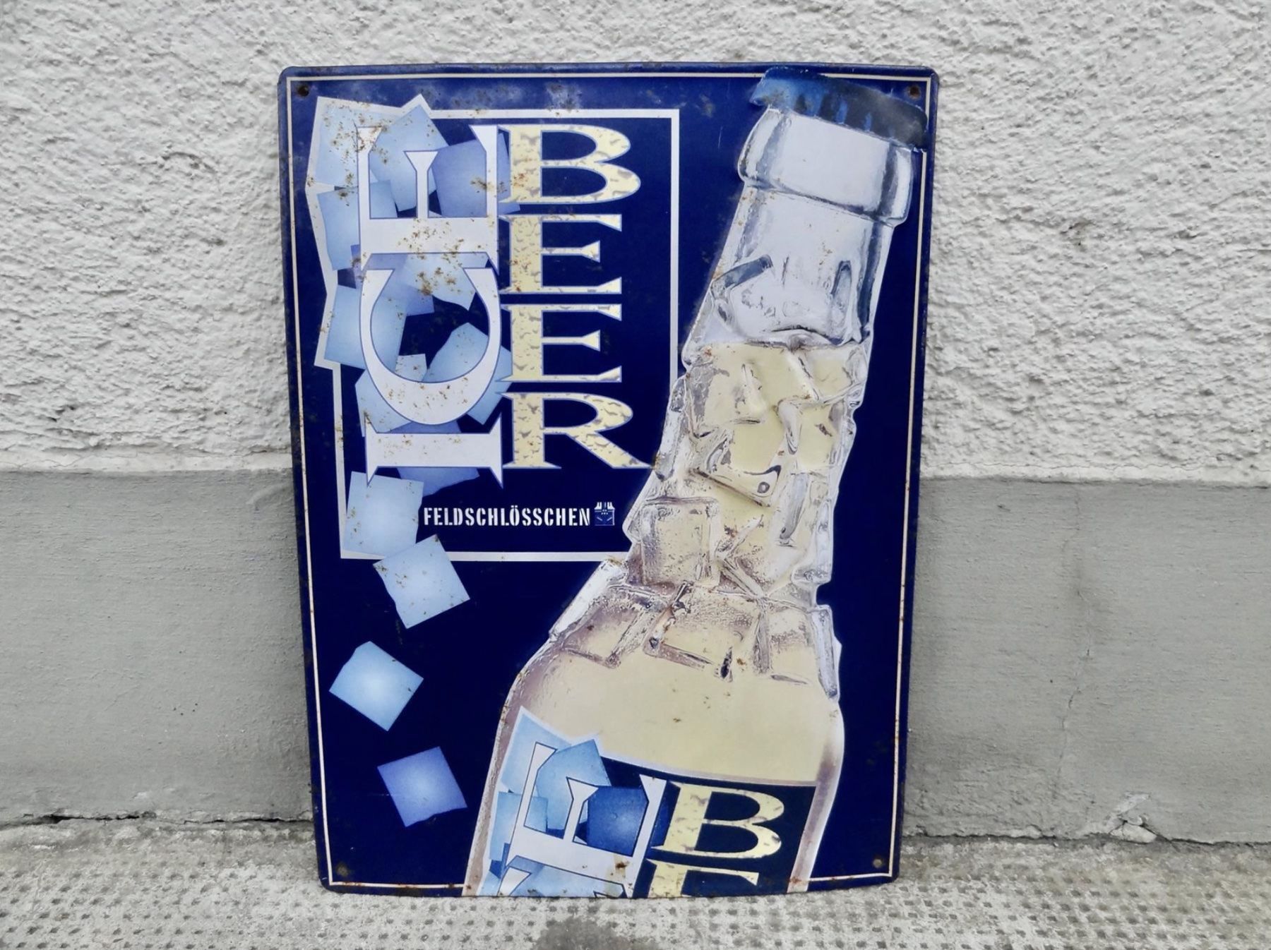 Feldschlösschen Schilder: BLECHSCHILD FELDSCHLÖSSCHEN ICE BEER – Neu und originalverpackt aus Kerzers von djstarsky73