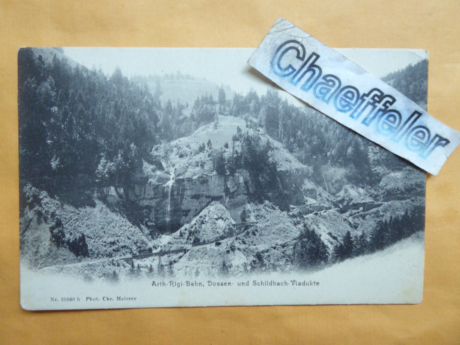 Cartoline postali: Arth-Rigi-Bahn, Dossen- und Schildbach - – Usato da Zürich venduto da Chaeffeler