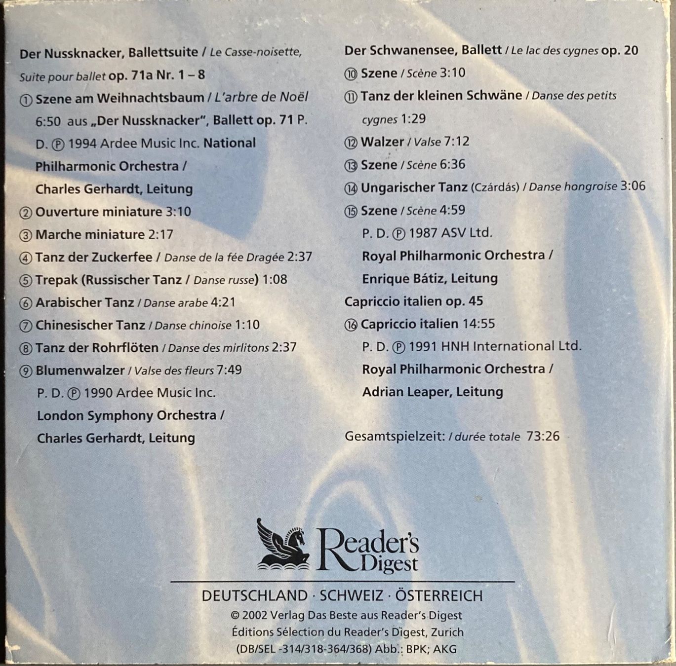 CDs: PETER ILJITSCH TSCHAIKOWSKY - PETER ILJITSCH TSCHAIKOWSKY – Gebraucht aus Poliez-Pittet von Newtown-Records 1