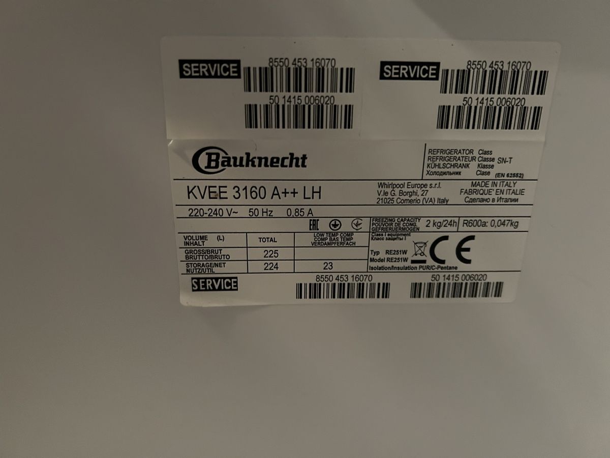Frigoriferi: Bauknecht Einbaukühlschrank – Usato da Trubschachen venduto da Cerajo2000 3