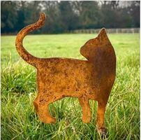 NEUE Rostmetall Katze 16,5 x 20 cm - 225151