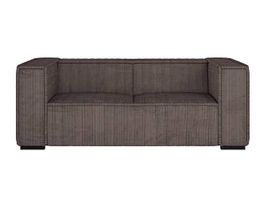 Sofa 3-Sitzer Cord braun