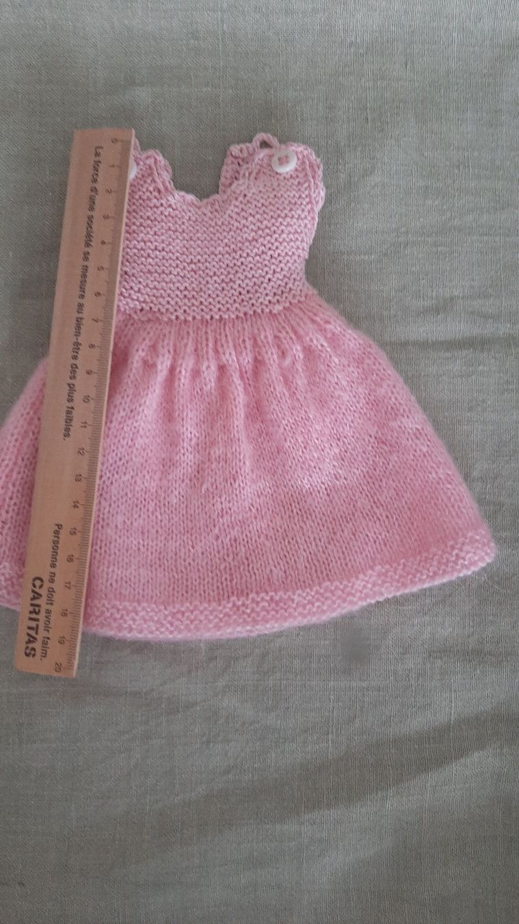 Götz Bambole: Robe rose tricotée pour poupée – Usato da Territet venduto da BIsiCO 3