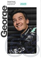Russell, Mercedes AK 2023, original signiert!