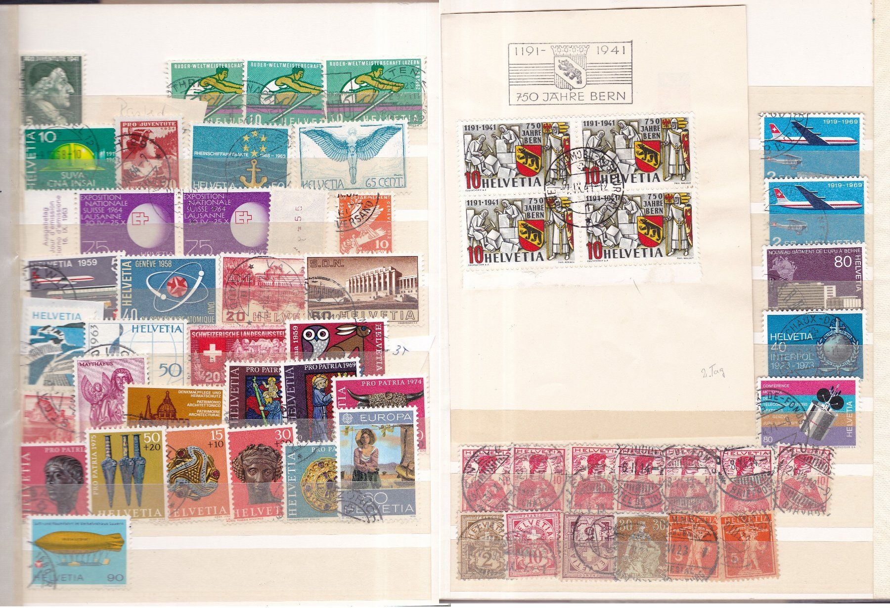 Alle Briefmarken: CH Briefmarkenalbum, bunt gemischt – Gebraucht aus Münchwilen AG von Nesar 6