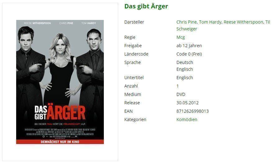 Alle DVDs: Das gibt Ärger - DVD – Gebraucht aus Buchrain von Sssschaller