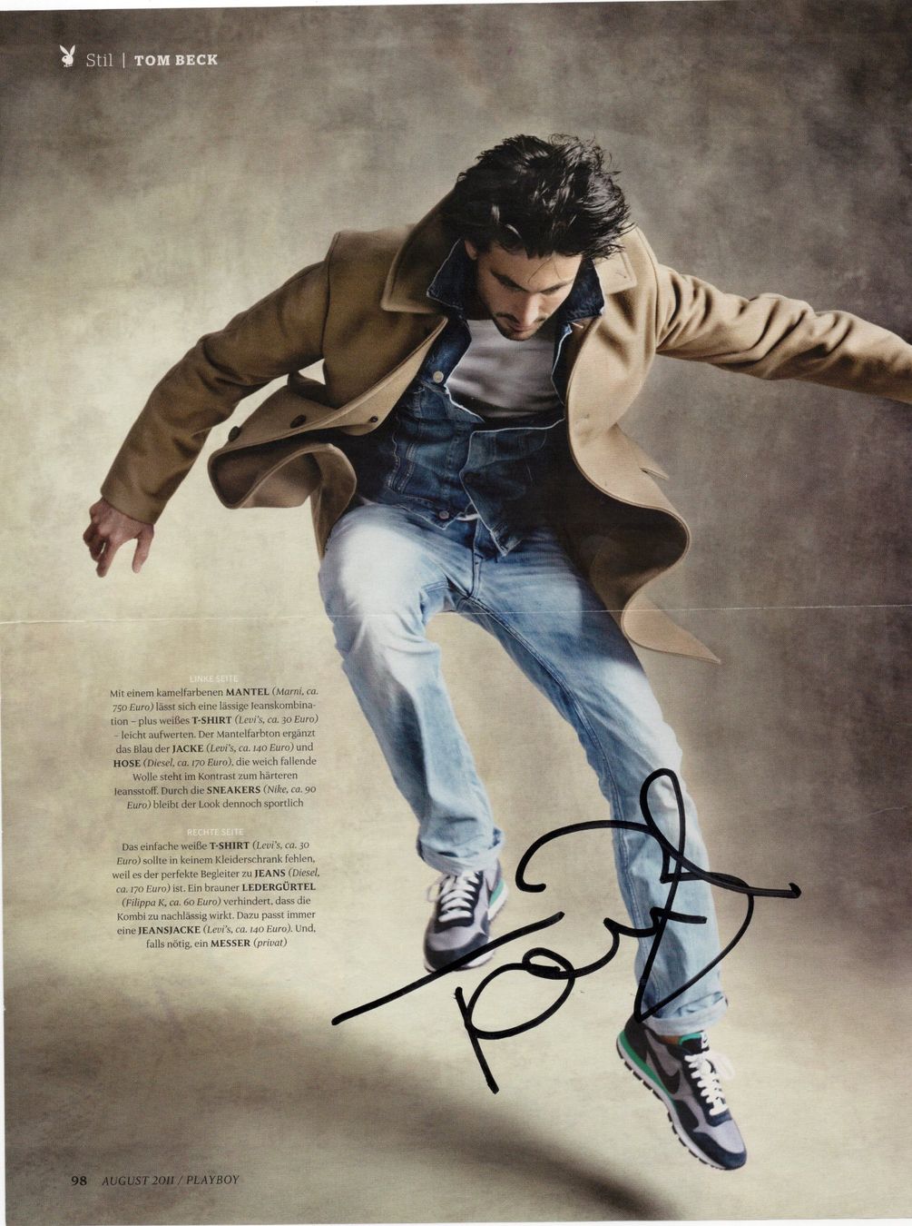 Autografi: Original Autogramm von Tom Beck – Usato da Niedergösgen venduto da Adrechada 1