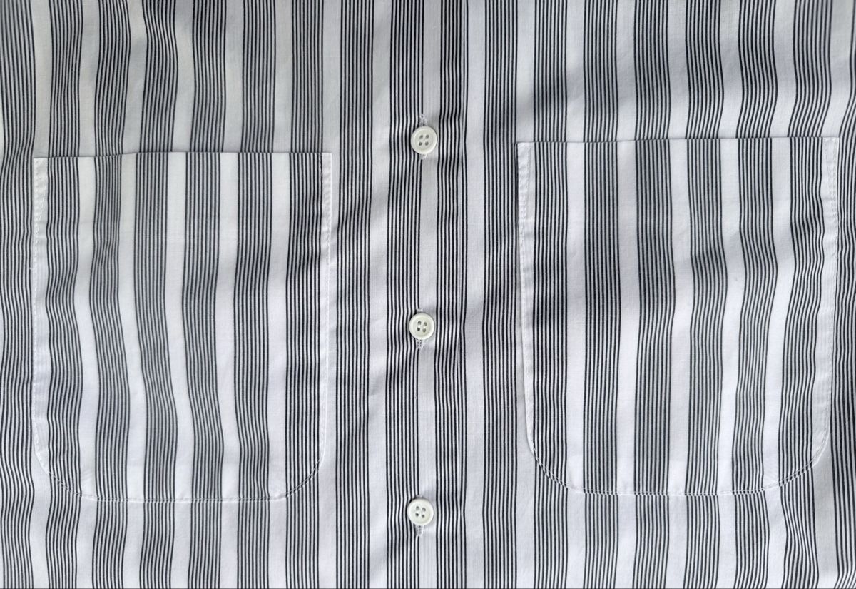 Blusen: Vintage Bluse gestreift kurzarm Grösse M – Gebraucht aus Basel von A-Z-B 2