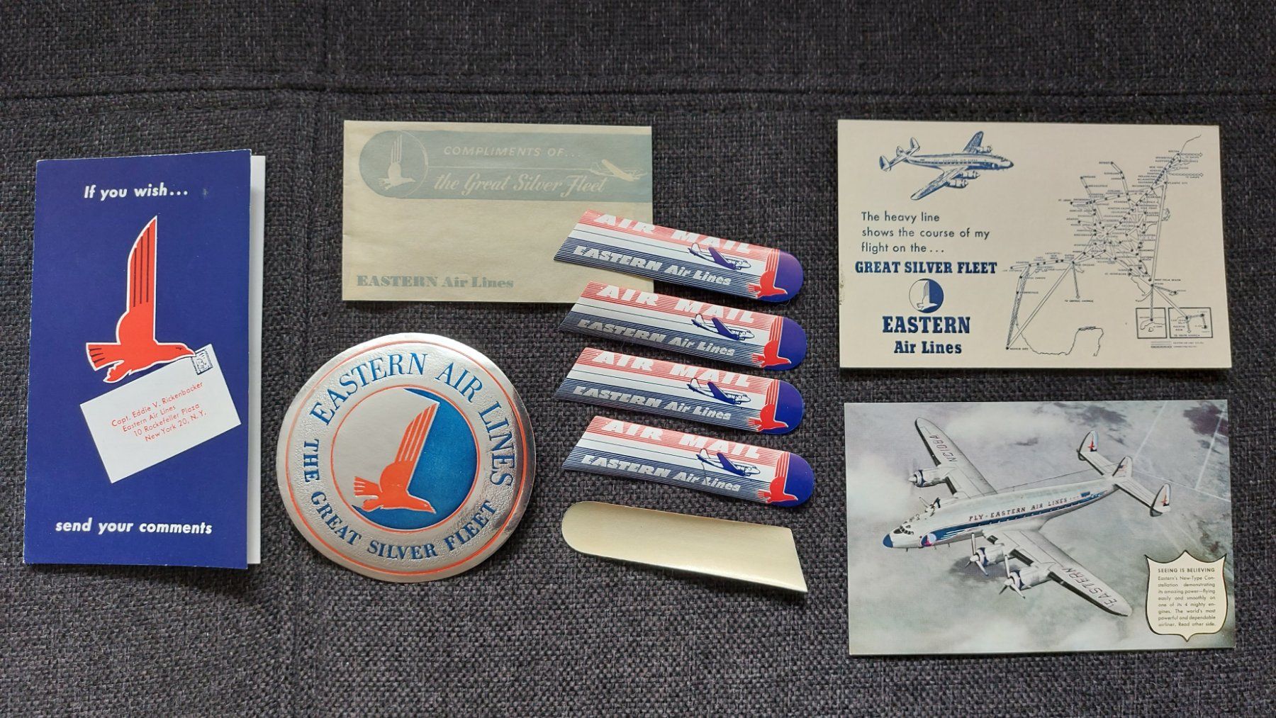 Cartoline postali: Eastern Air Lines Great Silver Fleet / Postkarten u. Sticker – Nuovo (secondo la descrizione) da Brütten venduto da Tempest4