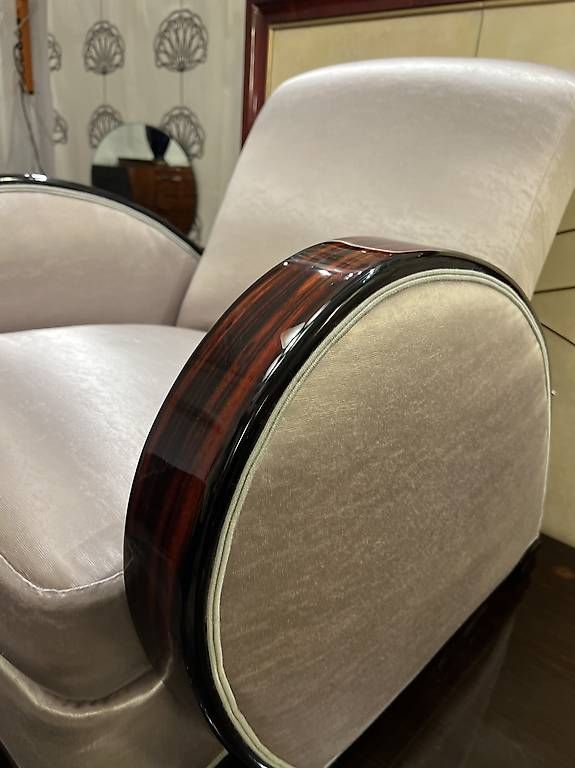 Poltrone: Fauteuil club art deco en ébène  – Usato da Mollens VD venduto da espritartdeco 3